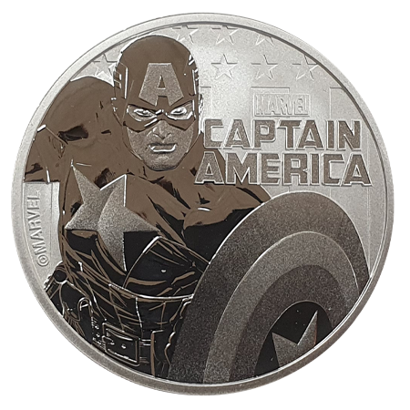 2018 Marvel Captain America 1oz Silver Coin