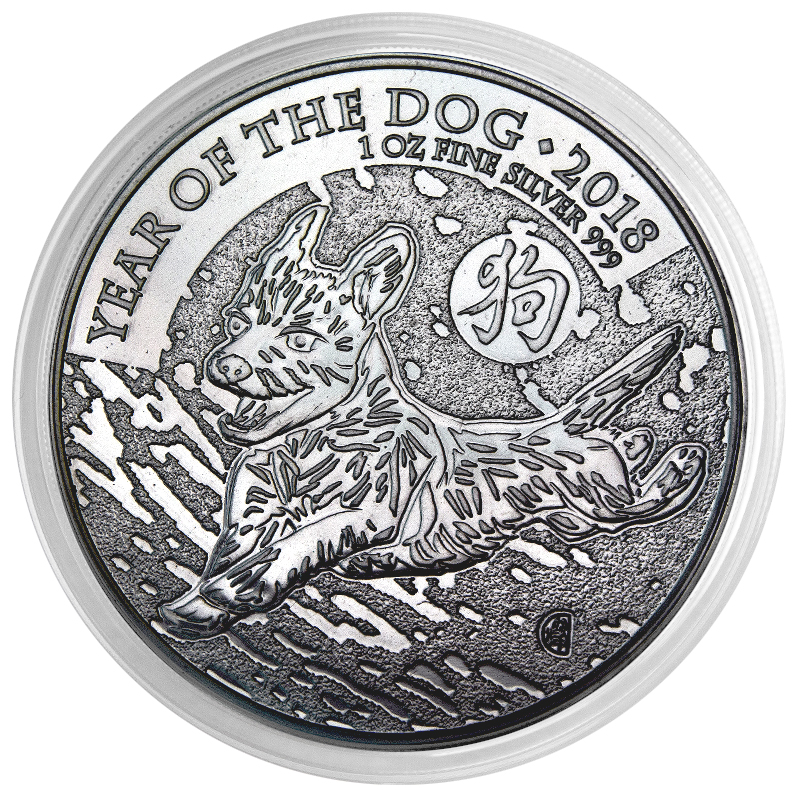 2018 Lunar 1oz ' Year of the Dog' Silver Coin (Royal Mint)