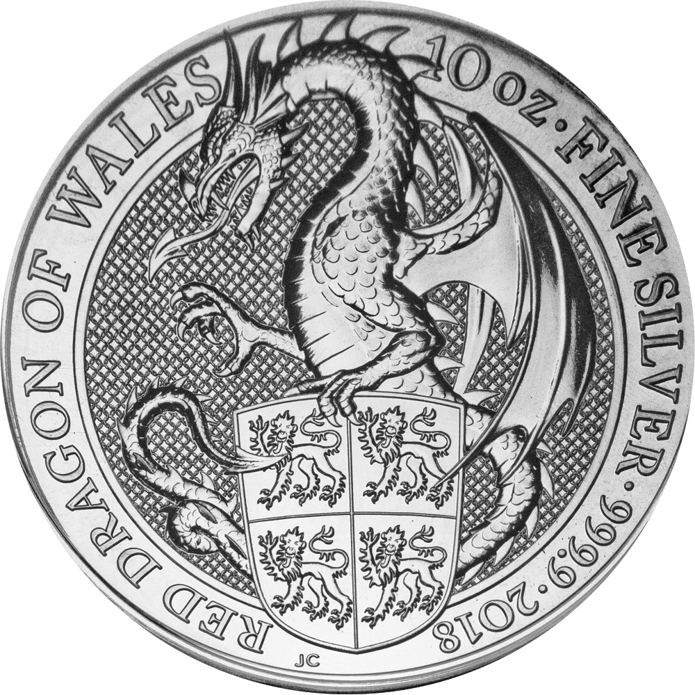 2018 10oz Silver Queens Beasts Dragon