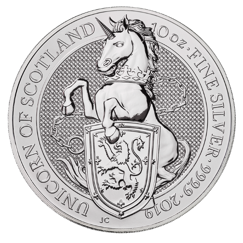 2019 10 oz Silver Queen's Beasts Unicorn