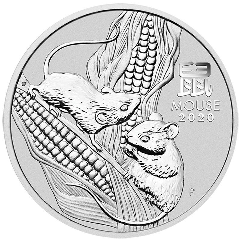 2020 1oz Lunar Mouse Silver Coin - Perth Mint