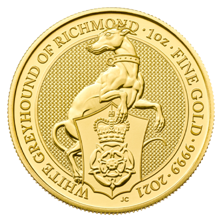 2021 1oz 'White Greyhound of Richmond' Coin | Queen's Beasts Collection