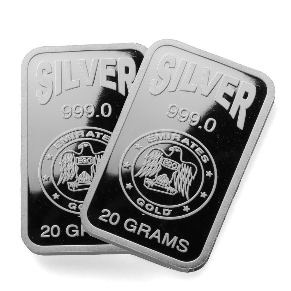 Emirates 20 gram Blister Pack Silver Bar (2 Pack)