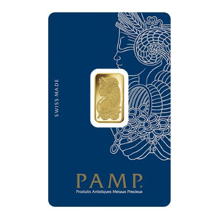 25 x 5 Gram PAMP Fortuna Gold Bar Bundle in BOX