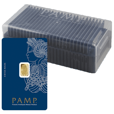 25 x 1g Fortuna Veriscan Gold Bar Bundle in BOX | PAMP