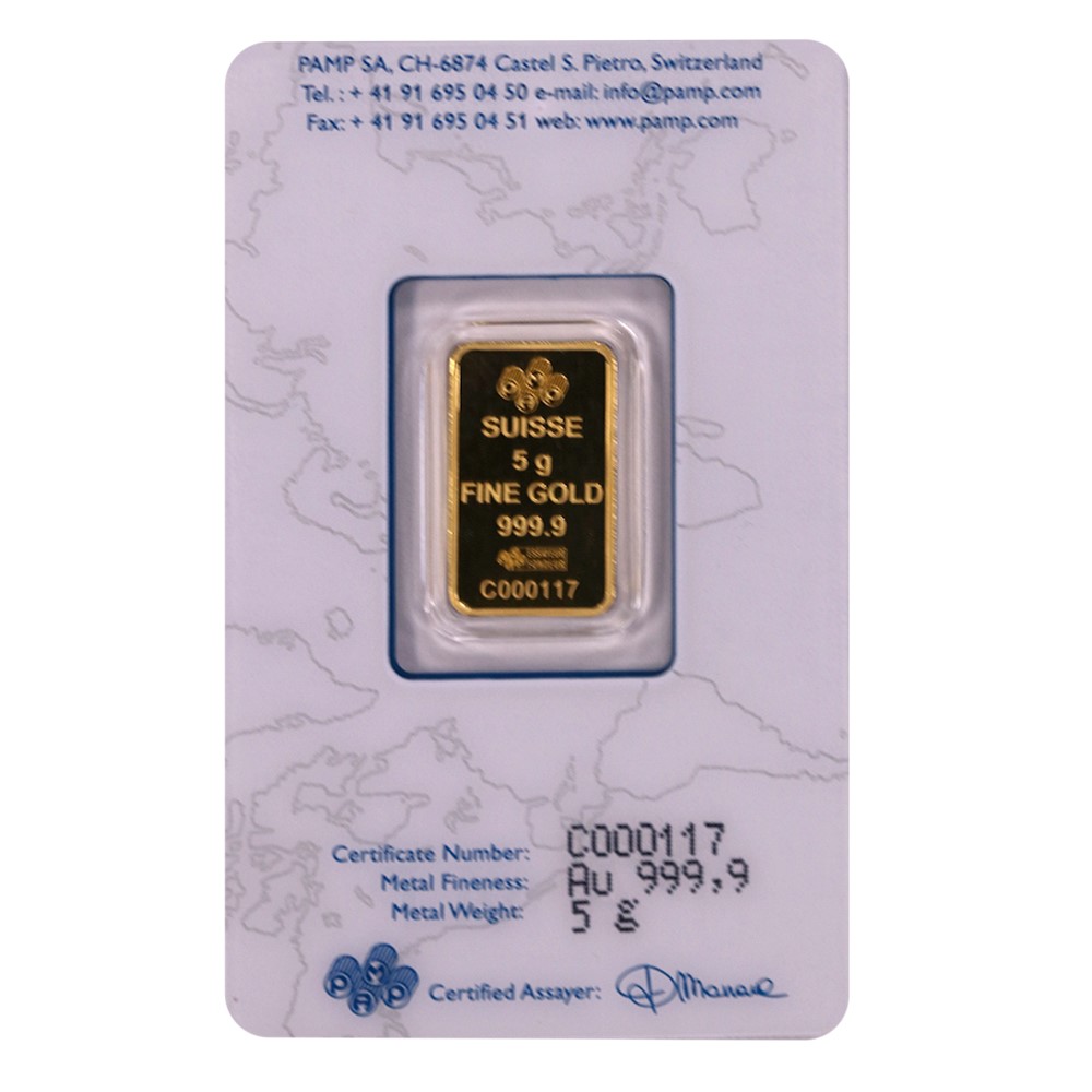 5g Gold Bar | PAMP 'Statue of Liberty'