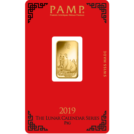 2019 5g Gold Bar | PAMP Lunar Pig