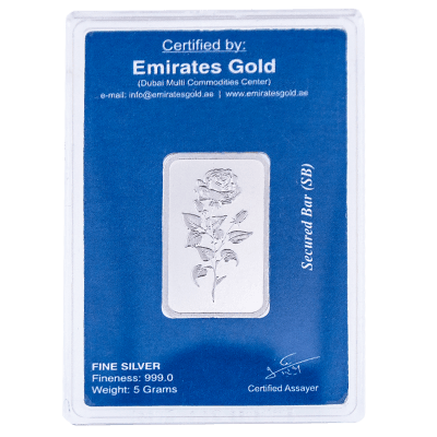 Emirates 5 gram Boxed Silver Bar