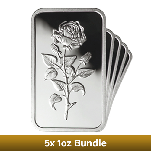 CLEARANCE - 5 x 1oz Silver Bar Bundle - Emirates Gold