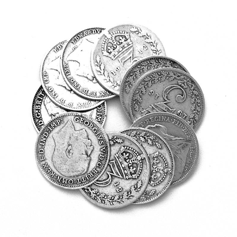 92.5% Silver Threepence (10 Pack)