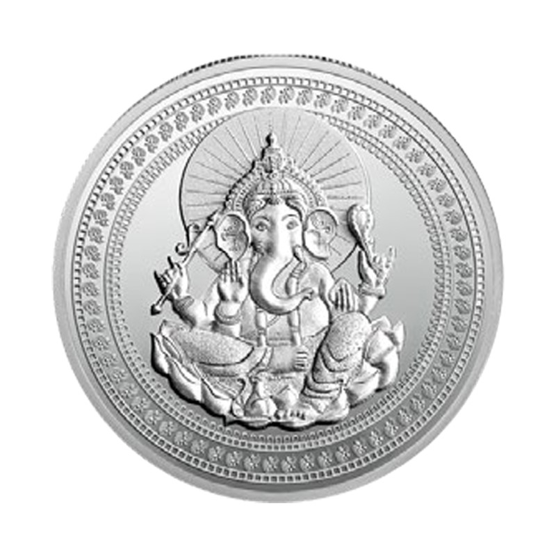 1oz Lord Ganesha Silver Round Antique Design in Gift Box