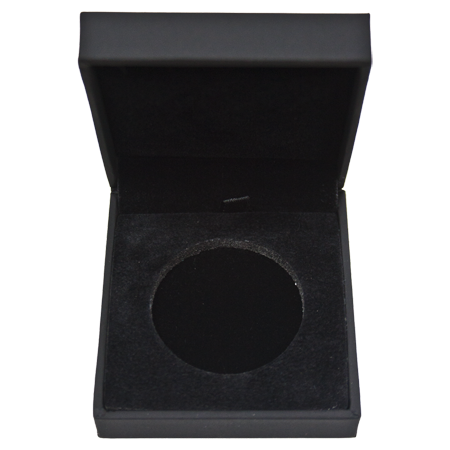 Silver 1oz Coin Bespoke Display Box in Black