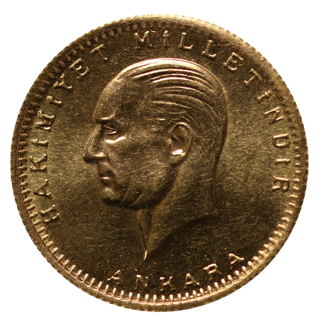 Turkish 100 Piastres Gold Coin