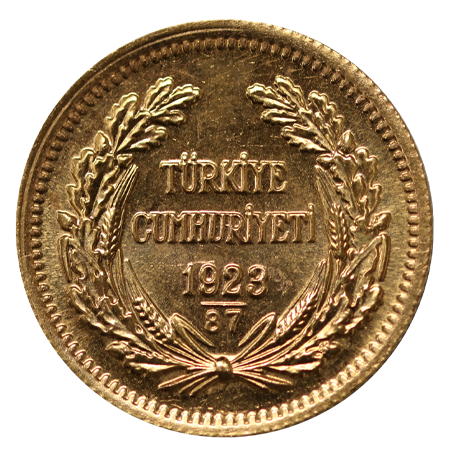 Turkish 100 Piastres Gold Coin