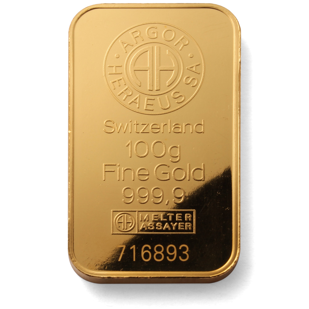 Argor Heraeus 100g Gold Bar