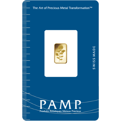 1g Gold Bar | PAMP Rosa Certicard