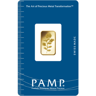 2.5g Gold Bar | PAMP Rosa Certicard