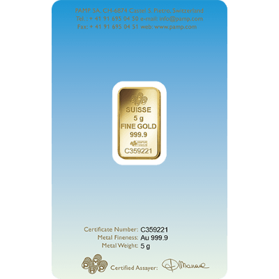 5g Gold Bar | PAMP 'Faith' Lakshmi