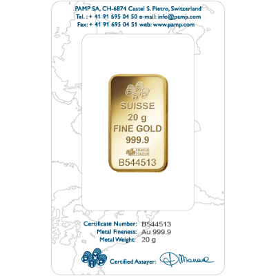 20g Gold Bar | PAMP Rosa