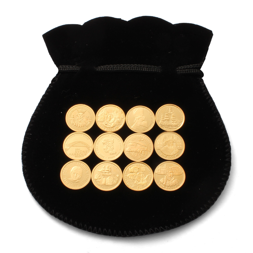 Bag of 12 Assorted 1/25th oz Gold Coins