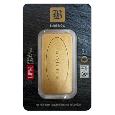 5oz Gold Bar - Baird & Co Minted Certified