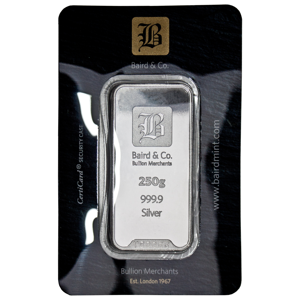 Download 250g Silver Minted Bar Baird & Co - Gold Bullion Co Yellowimages Mockups