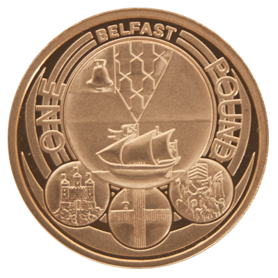 2010 Belfast One Pound Proof Gold Coin