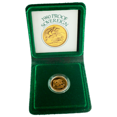 British Full Sovereign 1980 Proof Gold Coin