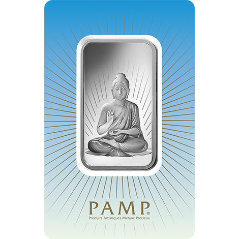 1oz Silver Bar | PAMP 'Faith' Buddha