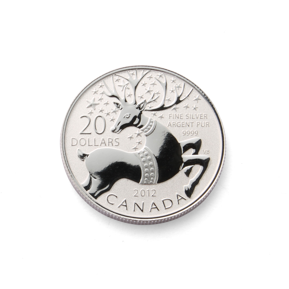 2012 1/4 oz Canadian Silver Reindeer Coin