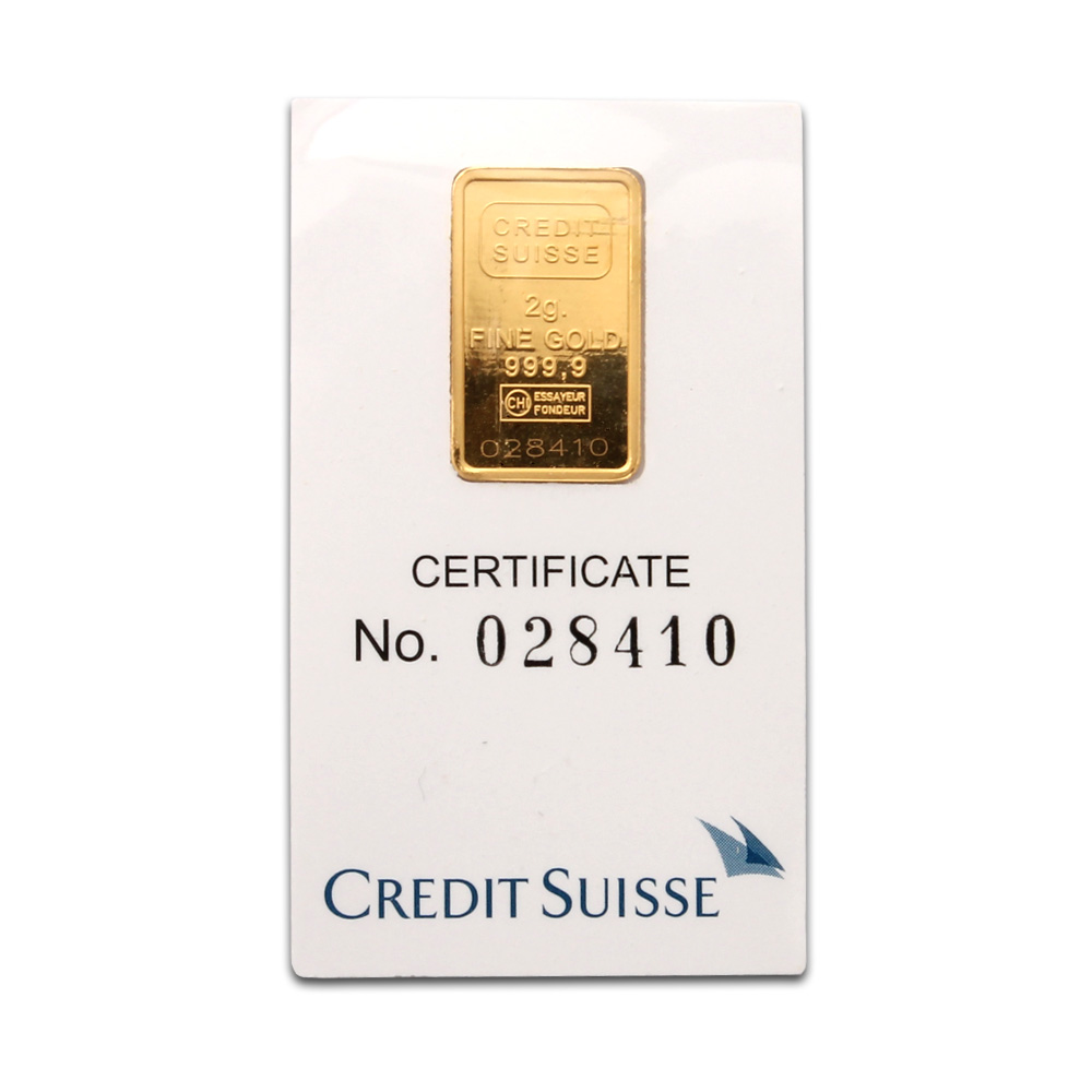 Credit Suisse 2 gram Gold Bar