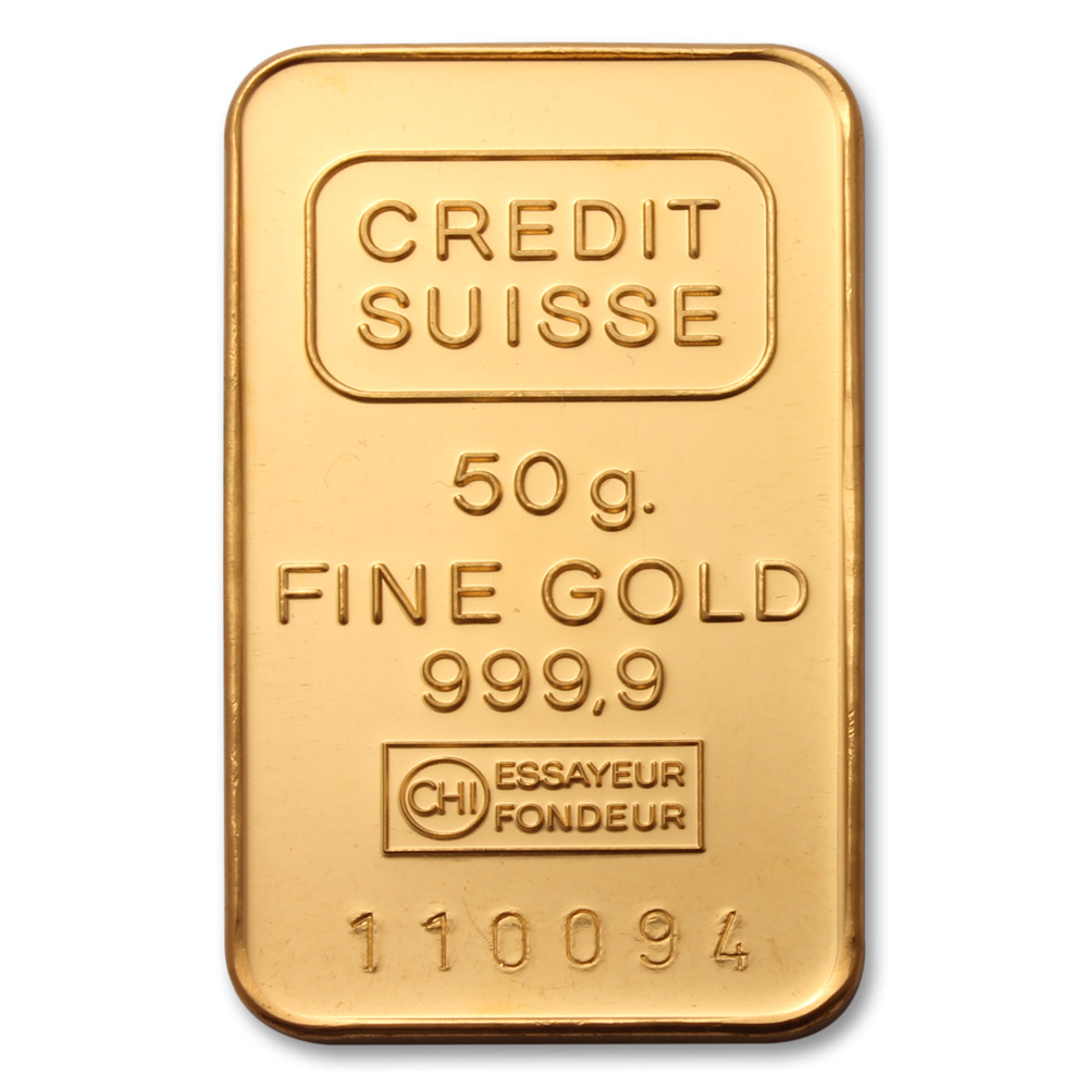 Credit Suisse 50 gram Gold Bar