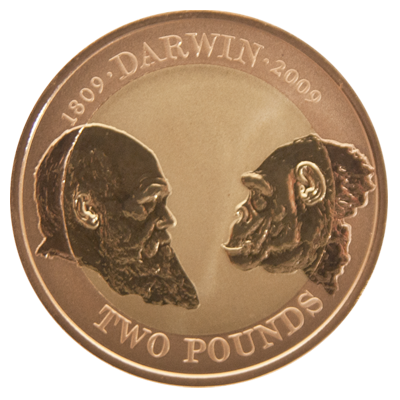 2009 Charles Darwin Ã?â??Ã?Â£2 Proof Gold Coin