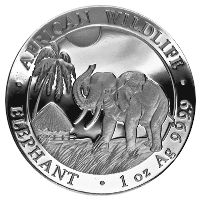 2017 1 oz Somalia Elephant Silver