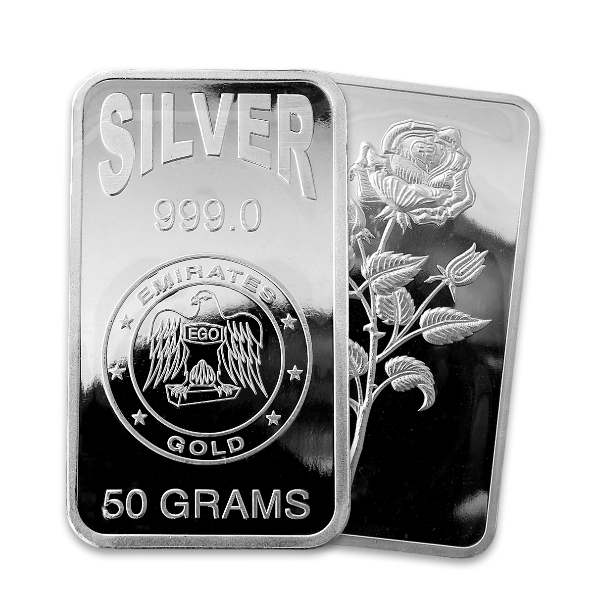 Emirates Silver 50 gram Bar Emirates Silver Bars Gold Bullion Co