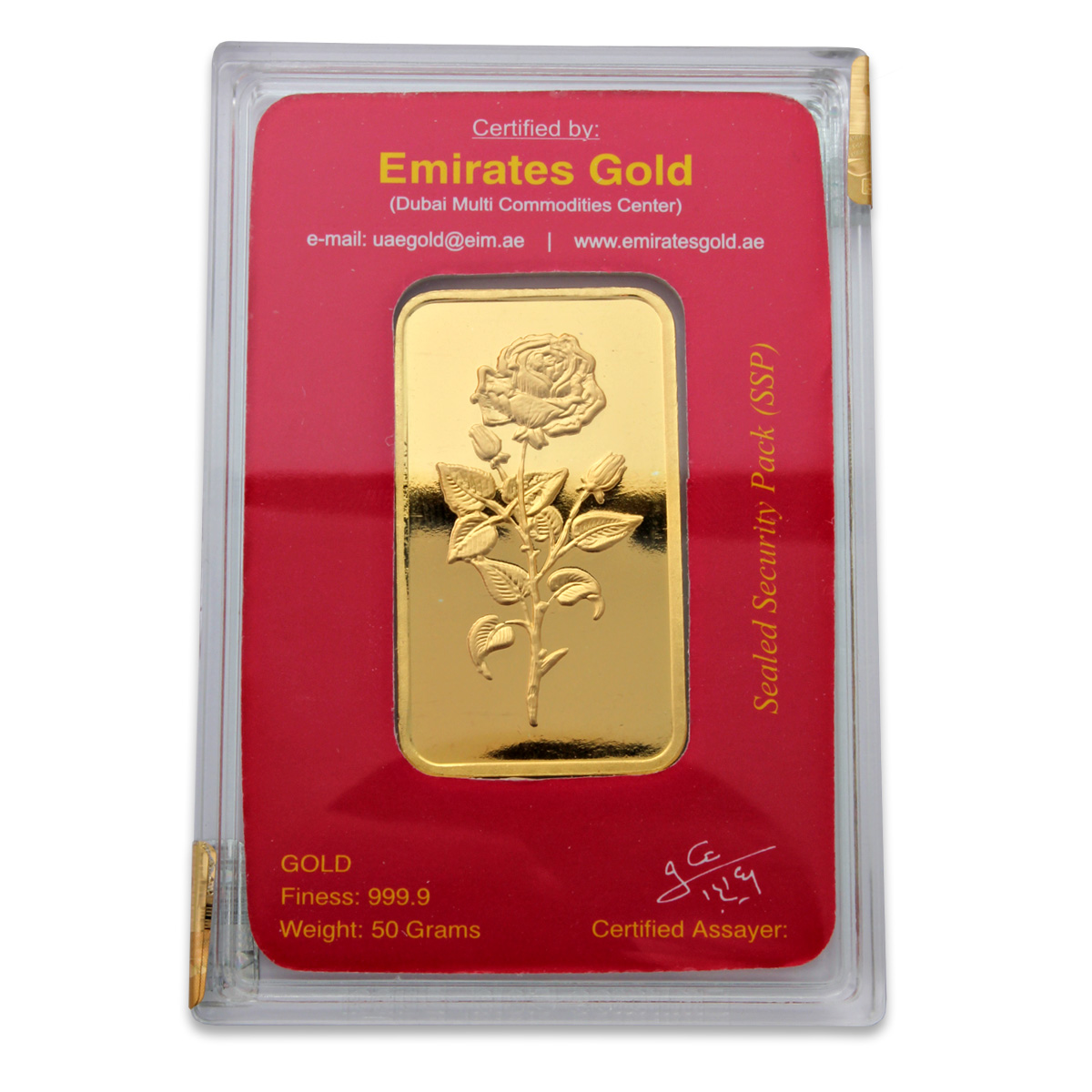 50g Gold Bar - Emirates Gold Boxed Certified