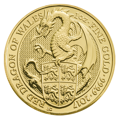 2017 Queen's Beasts Dragon 1 Ounce Gold Coin