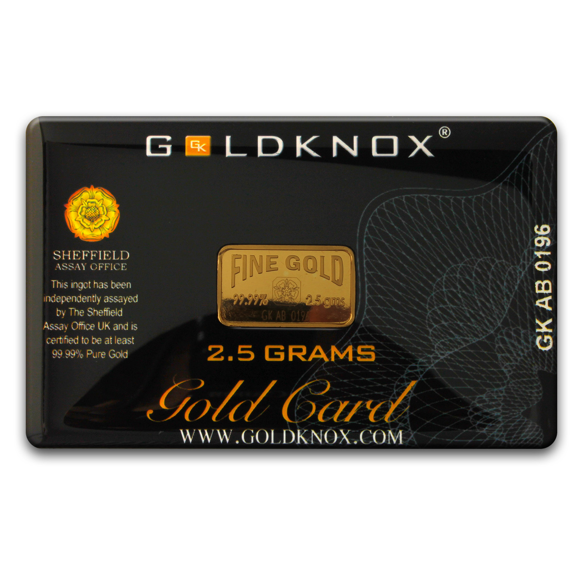 2.5 gram Goldknox Gold Card