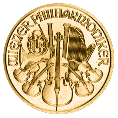 Austrian Philharmonic 1/2 oz Gold Coin (Mixed Year)