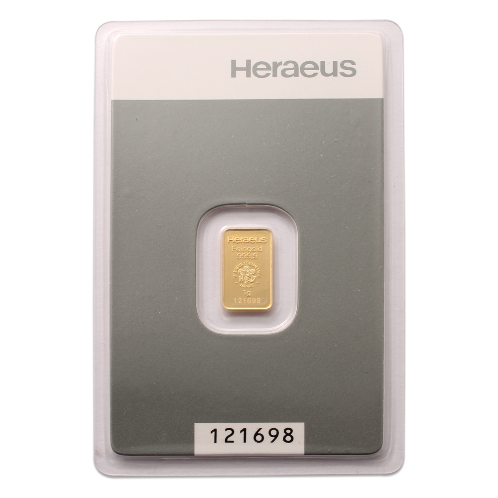 Heraeus 1g Gold Bar