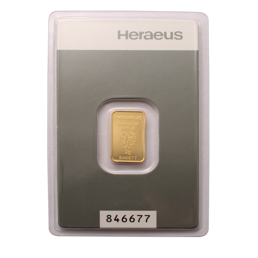 Heraeus 2g Gold Bar