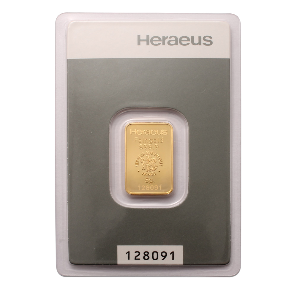 Heraeus 5g Gold Bar