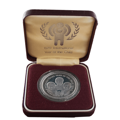 1979 Lesotho Silver 15 Maloti Year of The Child Proof Coin