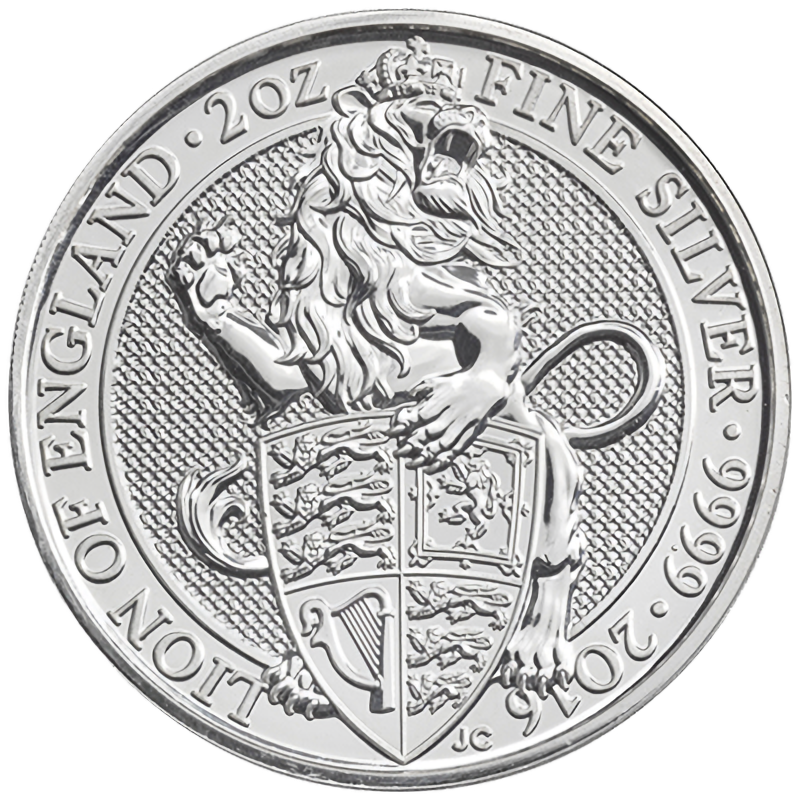 Queens Beast Lion 2oz Silver Coin