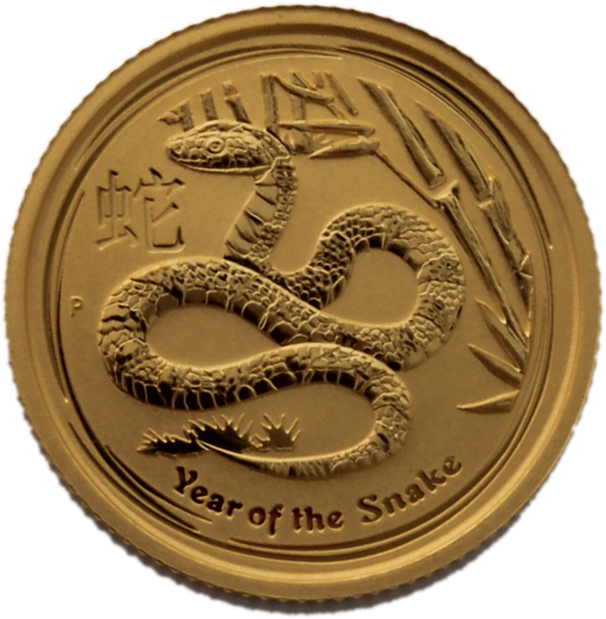 2013 1/10 oz Year of the Snake Gold Coin