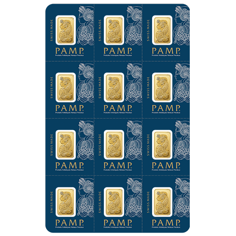 12 x 1g Gold Bars Multigram | PAMP Fortuna