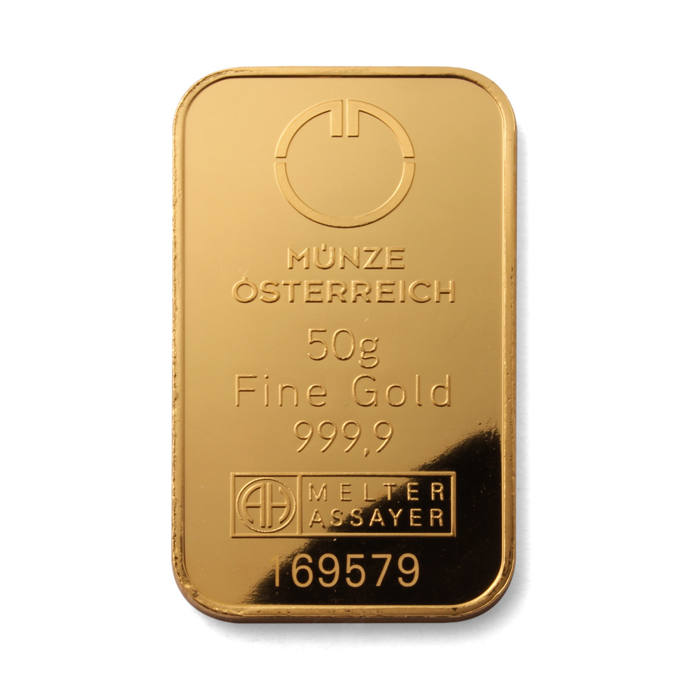 Munze Osterreich 50g Gold Bar