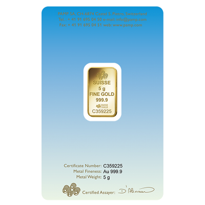 5g Gold Bar | PAMP 'Faith' Buddha