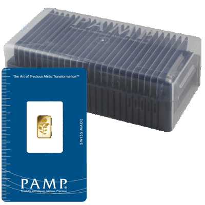 25 x 1g Rosa Gold Bar Bundle in BOX | PAMP