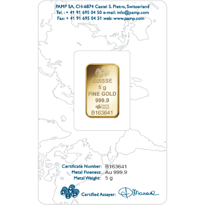 5g Gold Bar | PAMP Rosa